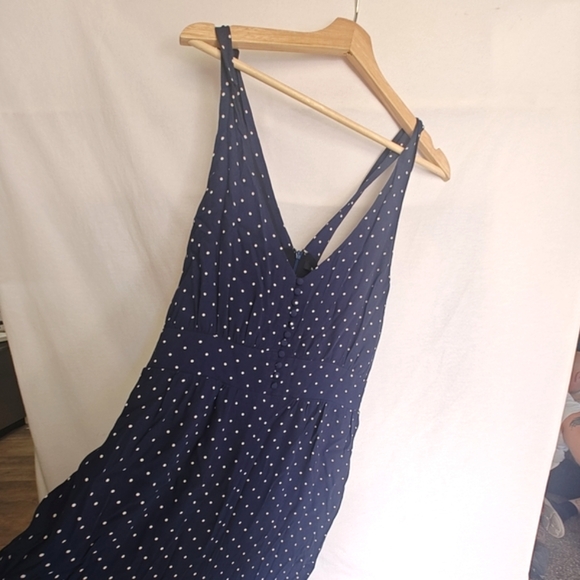 Navy Polka Dot Jumpsuit - Picture 3 of 11